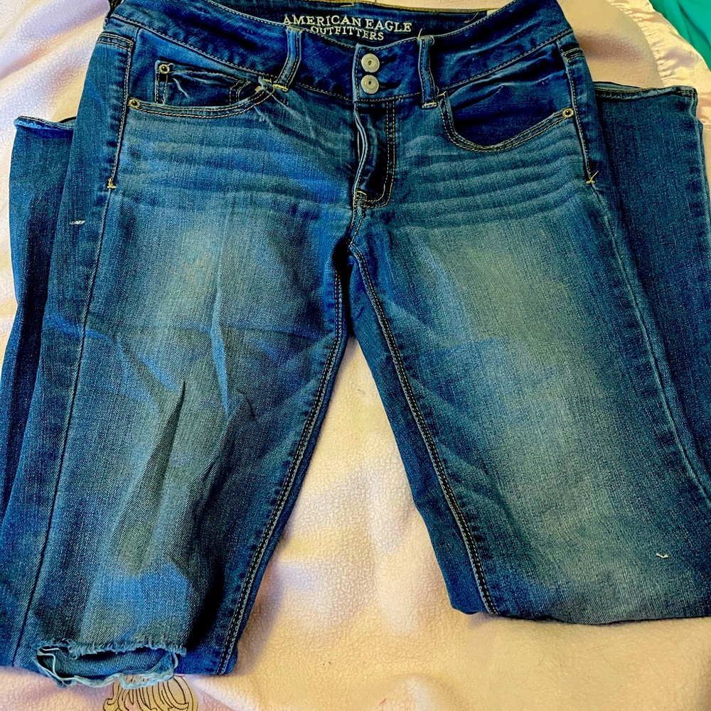 AMERICAN EAGLE 🦅 Ladies FAVORITE BOYFRIEND Super Stretch Jeans Size 6